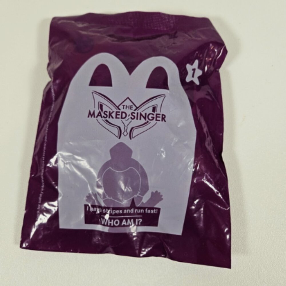 McDonald's 2023 Masked Singer Happy Meal Toy Mystery Plush #1 New in Sealed Bag